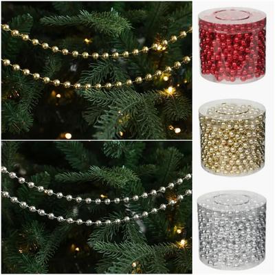 Kreative 5M Perlenkette Kunststoff Mehrfarbig Weihnachtsbaumschmuck Anhänger Hängende Dekoration Szene Arrangement