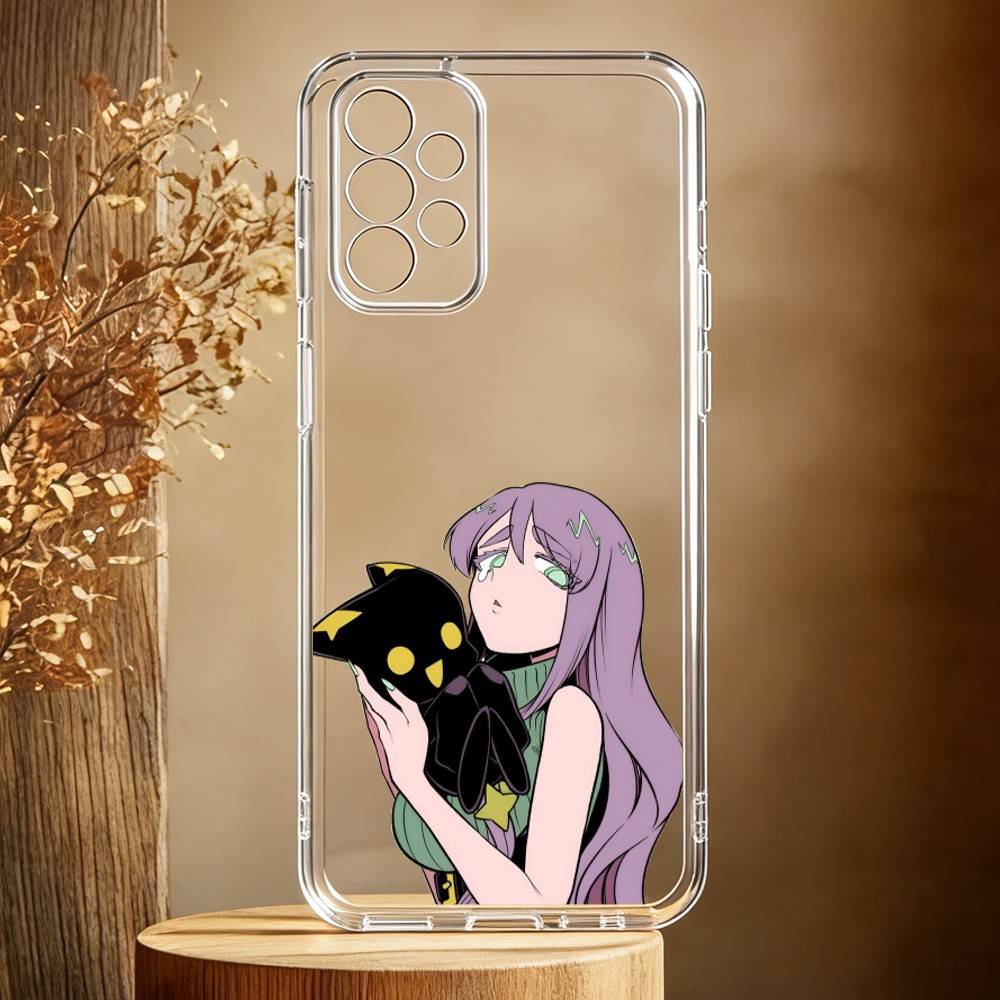 Sprudelndes Magical Girls Manga Handyhülle für Samsung Galaxy A71,A70,A52,A51,A40,A30 Transparente Hülle