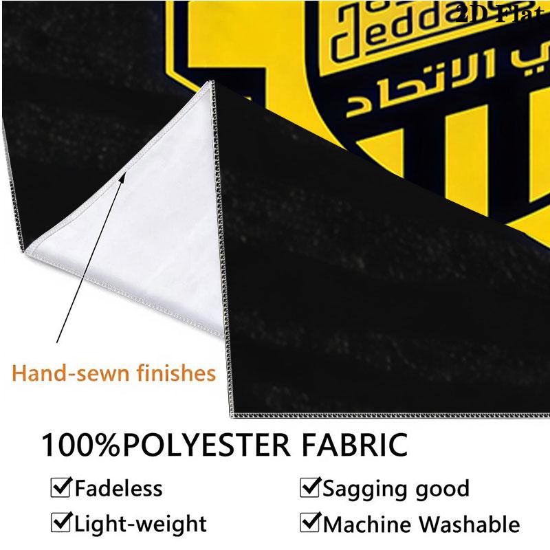Al-Ittihad FC Wall Tapestry Aesthetic Wall Hanging Printed Fabric Blanket Decorative Tapestries for Bedroom Living Room Home Decor