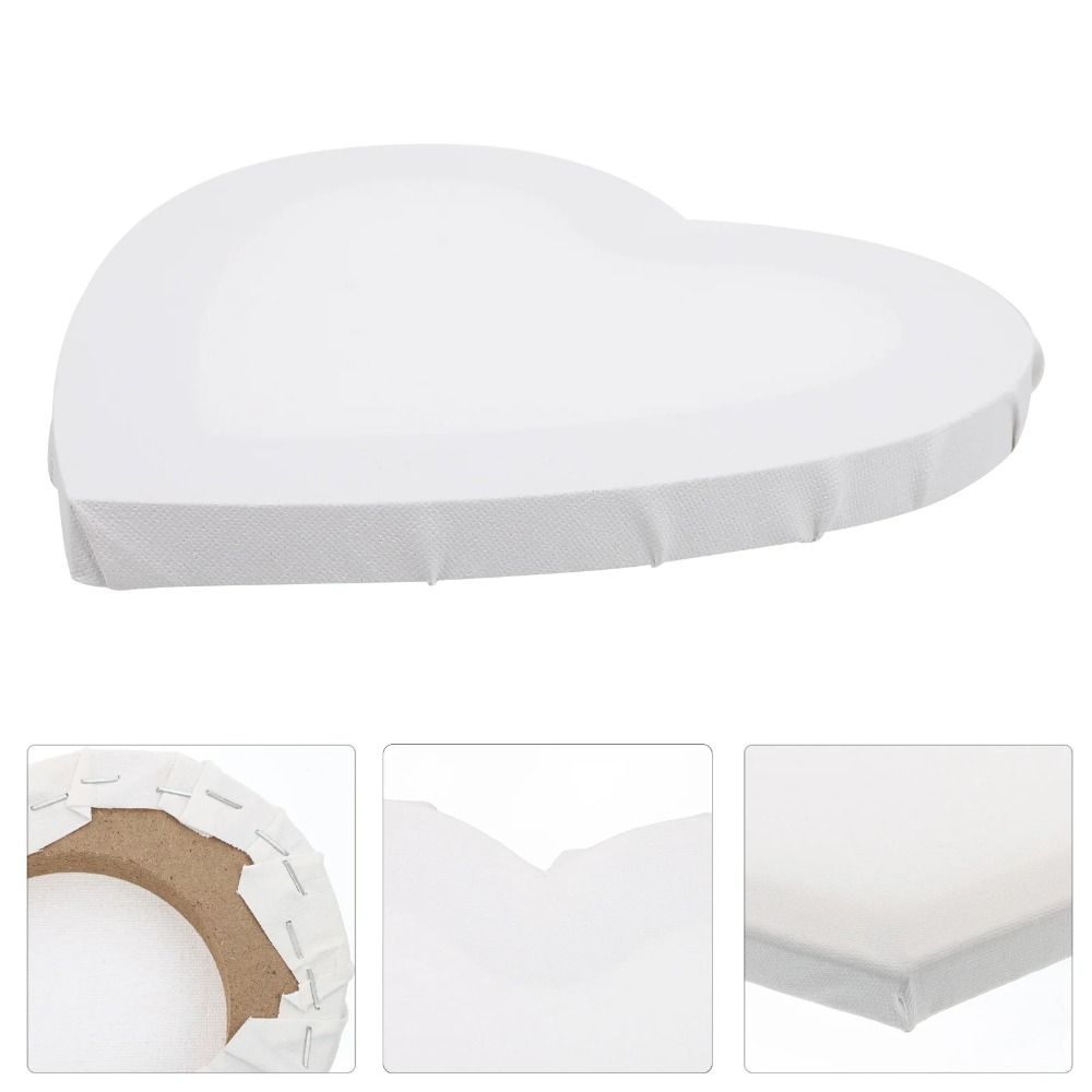 Cotton Heart-shaped Oil Canvas Love Drawing Board Picture Frame Painting Board  Painter