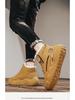 Men's and Women's High-Top Winter Waterproof Leather Snow Boots with Non-Slip Soles and Warm Velvet Lining