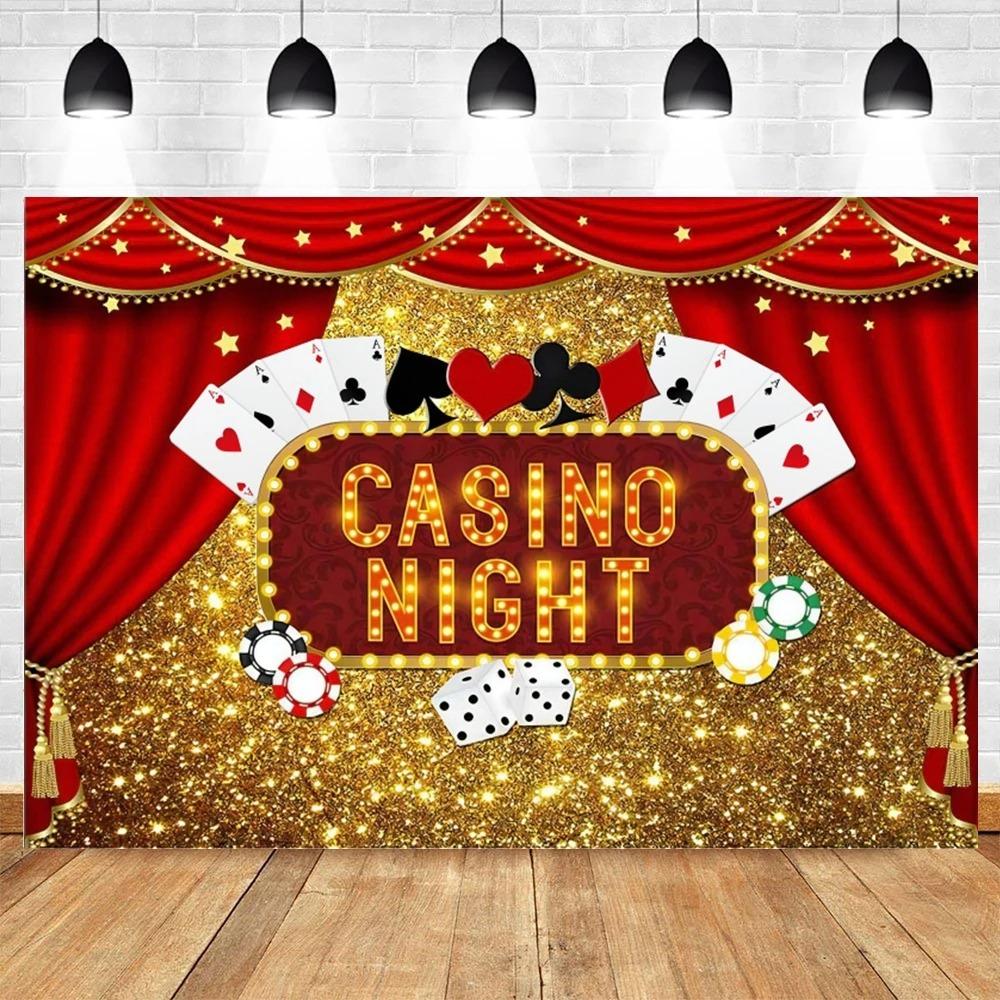 Birthday Party Backdrop Decor Red Carpet Film Cinema Movie Poker Playing Card Casino Photographic Background Photo Studio Props