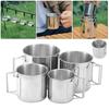 Stainless Steel Metal Beer Cup Wine Cups Mini Mug Kitchen Accessories For Milk Portable Drinkware Cups 220/330/500/660ML 1-4Pcs