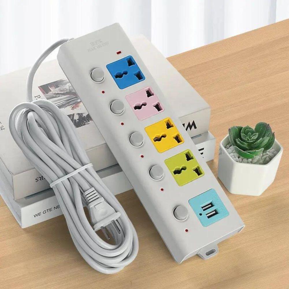 USB Charging Universal Power Strip Plastic Extension Socket New USB Power Strip Household Use