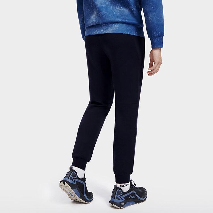 Fila Solid Color Logo Print Cuffed Sports Pants Men Bottoms Royal-Blue A11M311603F-NV