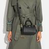 Coach Rowan 18 Zip Closure Crossgrain Leather Handheld Shoulder Crossbody Bag Small Women Bags Black CH157-IMBLK