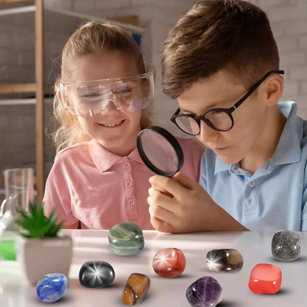 Christmas Advent Calendar 24 Days Natural Crystal Gemstone Stone Minerals Box Complete Rock Collection Christmas Kids Gifts