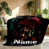 Custom Name Personalized Demon Slayer Print Blanket, Home Decor, Bedroom, Sofa, Camping, Couch, Gifts for Birthday Christmas