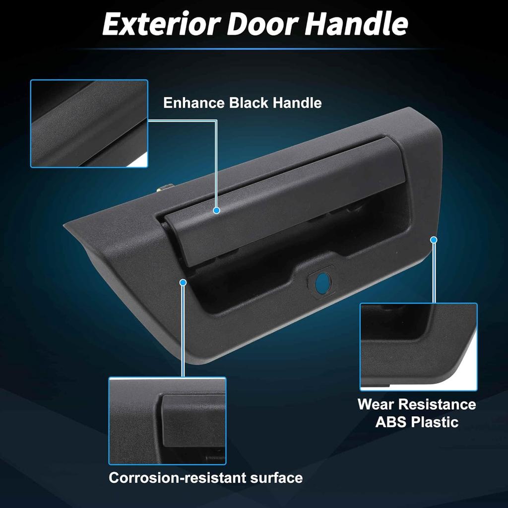 FL3Z9943400AAA Tailgate Handle with Backup Camera Hole Set for Ford F-150 2015-2017 Rear Exterior Outside Door Handle Tailgate Liftgte ALatch Handle