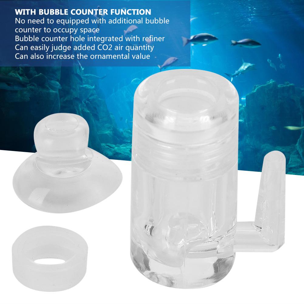 Acrylic High Transparent Aquarium Carbon Dioxide Refiner with Bubble Counter Function Water Plants CO2 Atomizer