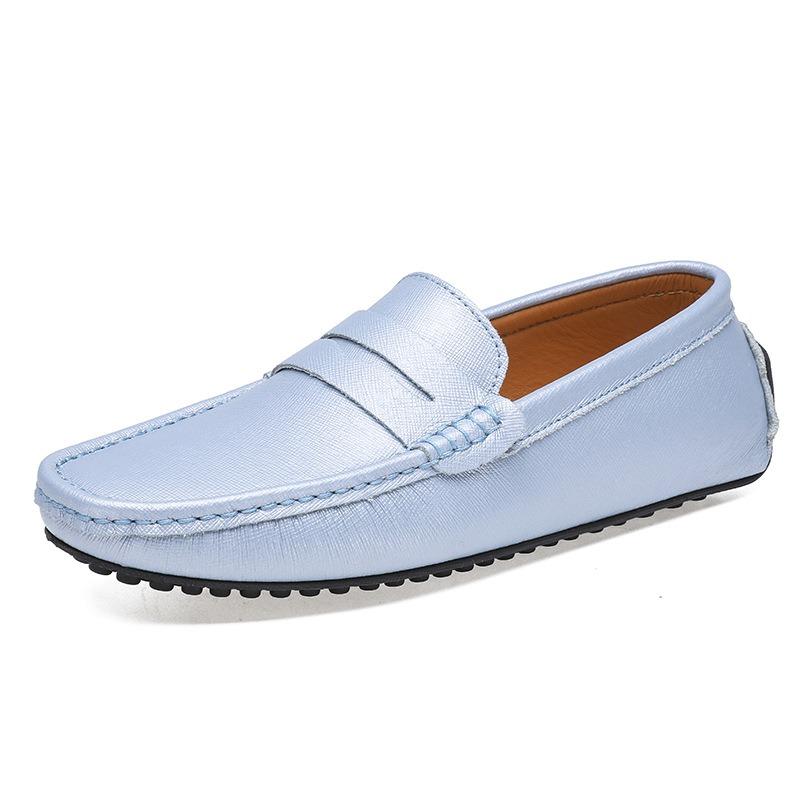 New leather Doudou shoes men's casual driving shoes soft sole fashion foot cover versatile lazy shoes large size 49