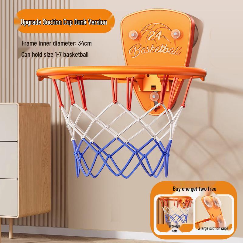 Children's Indoor Wall-Mounted Basketball Hoop Toy for Boys and Girls