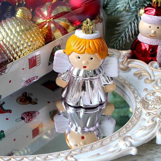 72 Pcs Christmas Balls Glitter Assorted Size Christmas Ball Shatterproof Festival Decor Hanging