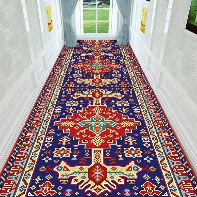 Luxury Vintage European Palace-Style Black & Golden Floral Area Mat  for Villa, Hotel, Entryway, Corridor - Ideal for Christmas Mat for Living Room