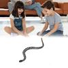 Realistic Snake Toys Rubber Rattlesnake Figure Static Lifelike Wildlife Figurine for Garden Kids Prank Props