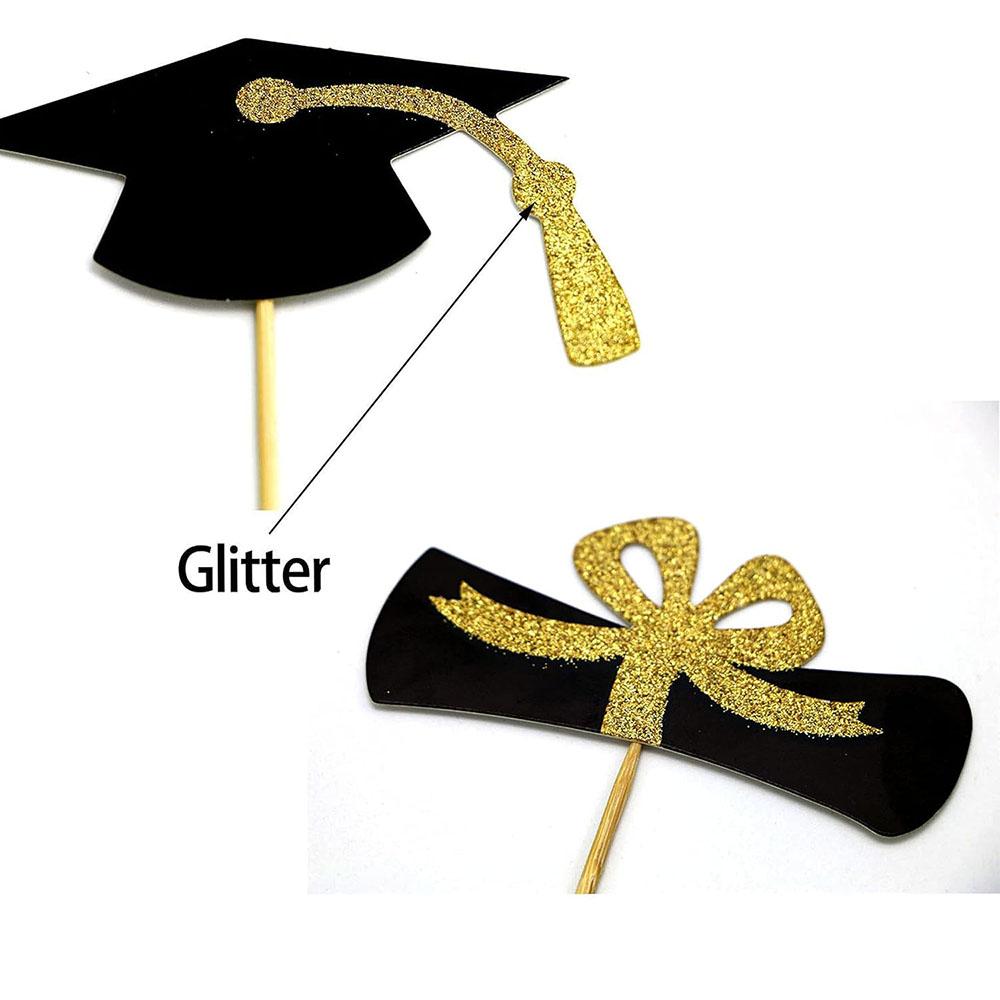 2026 Graduation Cupcake Toppers,48 PCS Food/Appetizer Picks For Graduation Party Mini Cake Decorations,Diploma,2026,Grad Cap set