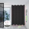 Modern Black And White Grid Shower Curtain Minimalist Bathroom Design Waterproof Bath Linen Geometric Pattern Decor