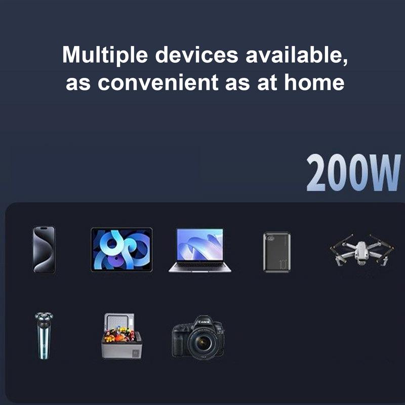 Car Inverter Portable Charging Converter for Auto 200W Car Power Inverter 12V or 24V DC To 110V or 220V AC USB Fast Charger