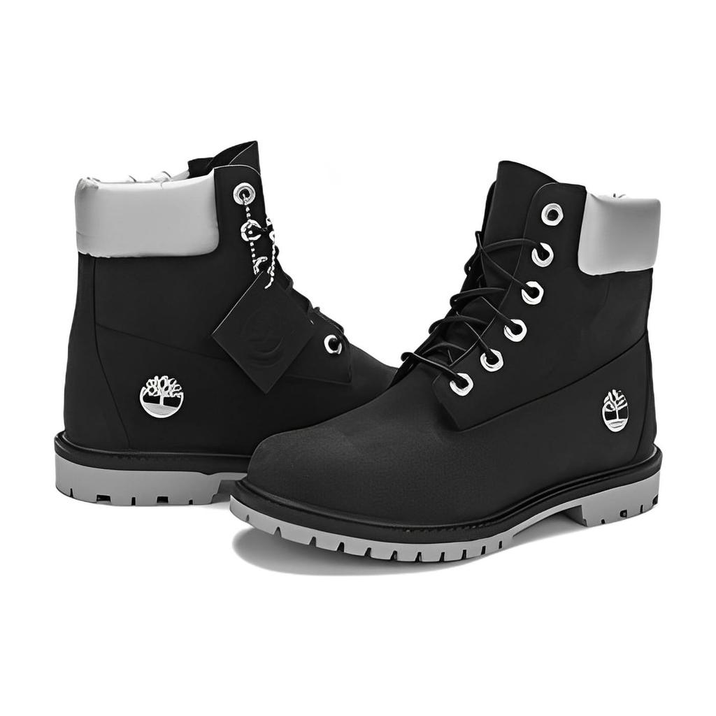 Timberland 6 Inch Heritage Cupsole Waterproof Boots 'Black Nubuck With Silver Collar' Women's A5MAVW
