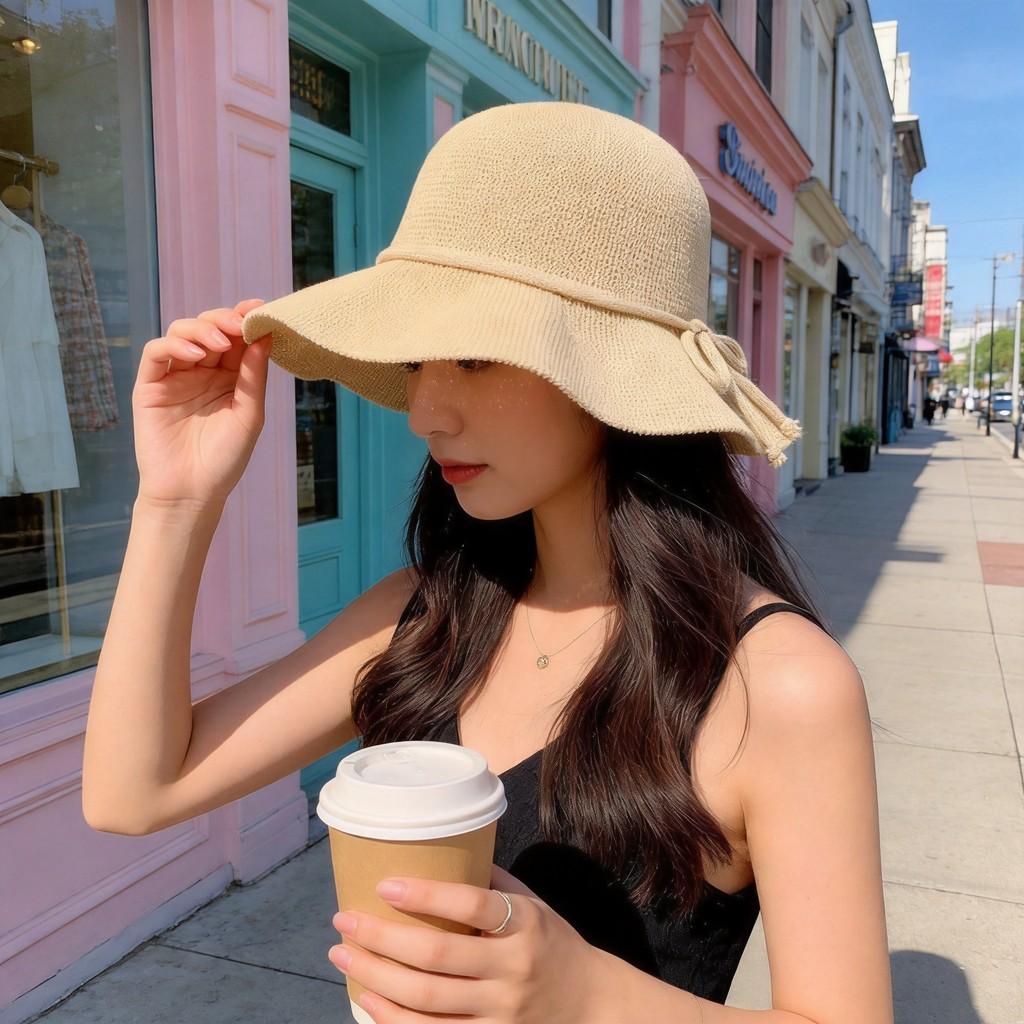 Summer Womens Breathable Polyester Fisherman Hat With Foldable Sunshade For Beach Outdoor Use