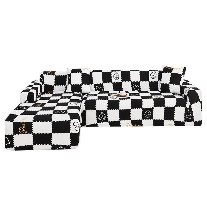 Solid Sofatrekk til Stue Elastisk 1/2/3/4 Seter Sofatrekk Beskytter L-formet Hjørnesofatrekk Sjeselong