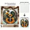 Piece Set High Definition Digital Printed Curtainsround Embroidery Sunflower Yellow Green Curtainhome Decoration Curtain Polyester With Rod Pocket