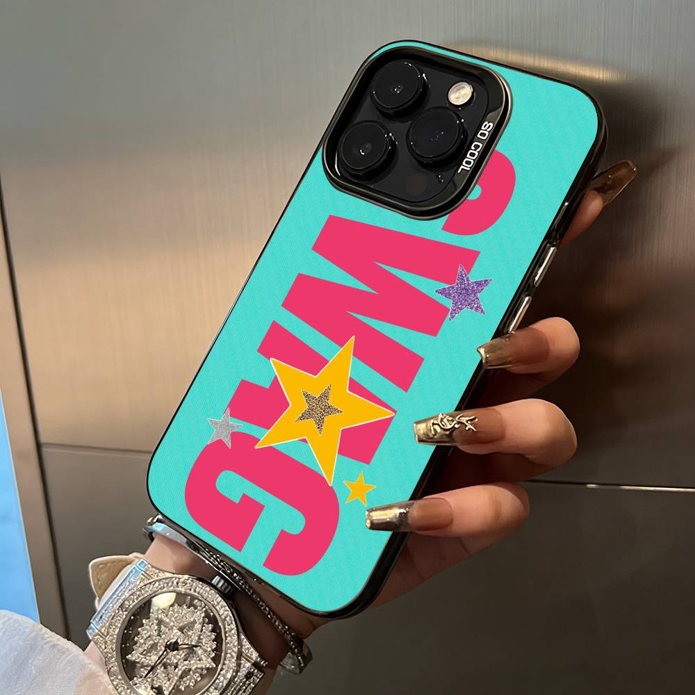 Clmj --Leopard Print -SWAG Phone Case For IPhone17  16 11 12 13 14 15 16 Pro Max Plus Cover Colored Silver Funda Bumber