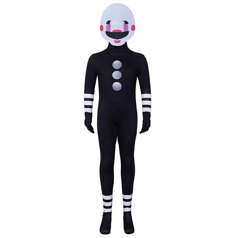 Voksen Barn FNAF The Puppet Kostyme Halloween Purim Utkledning Spill Marionett Cosplay Maske Helkroppsdrakt Menn Gutter Dukke Kostyme