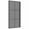 VidaXL Porte intérieure 102,5x201,5 cm Noir Verre ESG et aluminium 350567