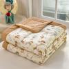 KDJEIKZ New Washable Cotton 3D Quilted Bean Blanket With Soybean Fiber Can Be Machine Washable Lightweight Luxury Cover Blanket