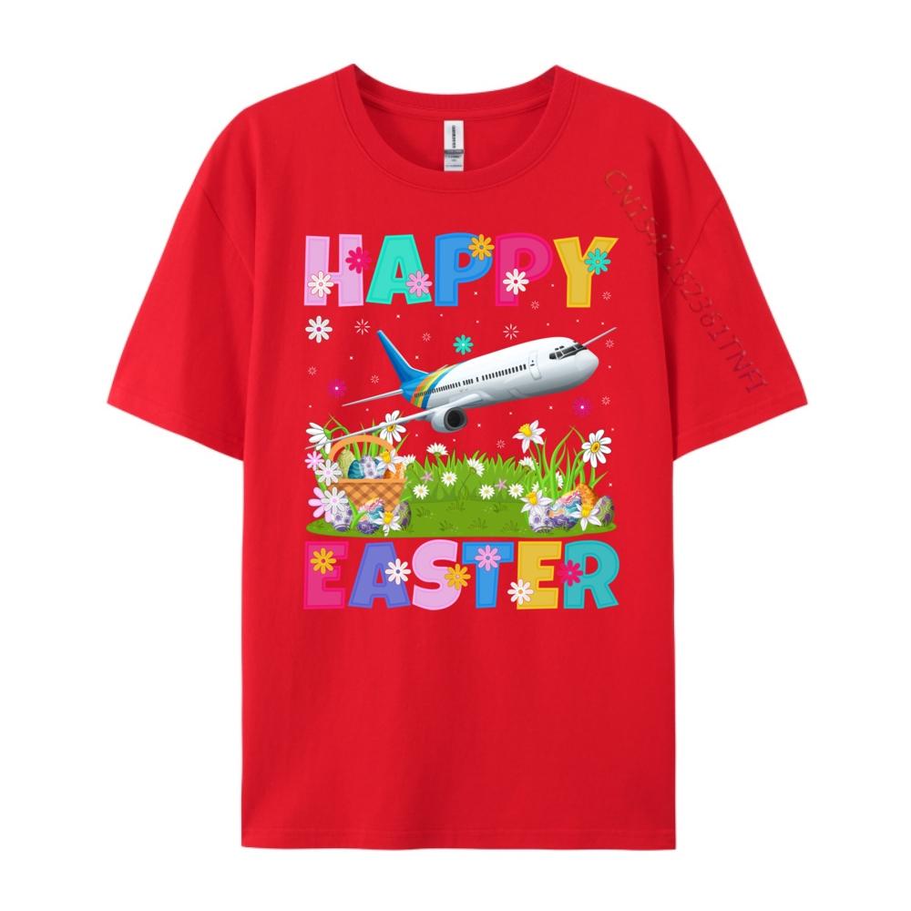 Airplane Lover Happy Easter Bunny Airplane Easter Sunday Graphic T Shirts Funny Gifts Camisetas Hombre Fathers Day S