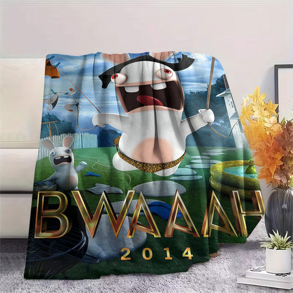 1PC Rabbids Invasion Bliss Blanket, High quality Comfortable for All Seasons, Home Decor, Warmth and Comfort