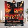 Michael-Jackson Ρετρό Εκτύπωση HD Κουβέρτα Μαλακή Ρίχτρα για Σπίτι Υπνοδωμάτιο Κρεβάτι Καναπέ Ταξίδι Γραφείο Μονόχρωμη Κάλυψη Κουβέρτα Ενήλικες