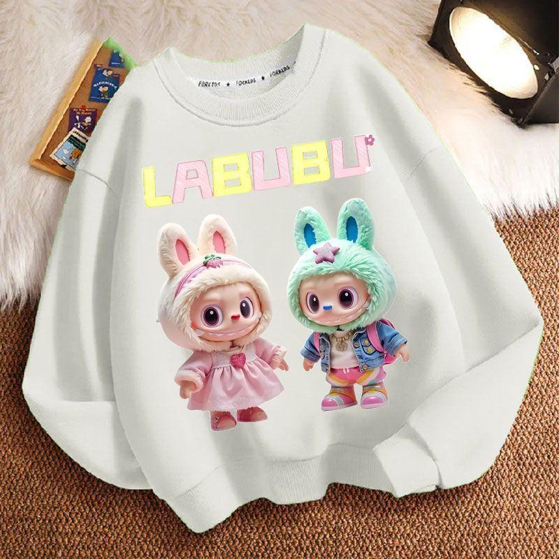 Children's Cute Hoodies for Spring, Autumn and Winter, Fashionable Round-neck Thickened Long-sleeved Loose Hoodies for Boys and Girls