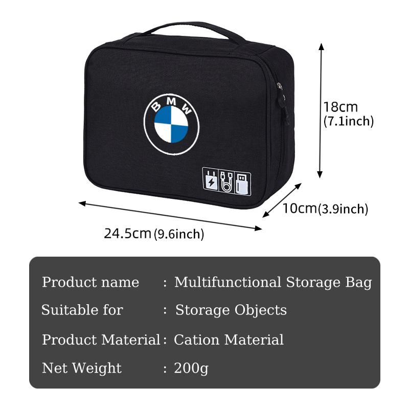 Car Storage Bag USB Data Cable Headset Charging Treasure Box For BMW G30 G20 M3 M5 E91 E92 E93 E36 E70 X3 X4 X5 X1 E39 F30