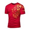Herren T-Shirts 3D Mode Tigerdruck Kurzarm Rundhals Lässiger Komfort für Draußen Basketball Joggen Sportbekleidung Oberteile