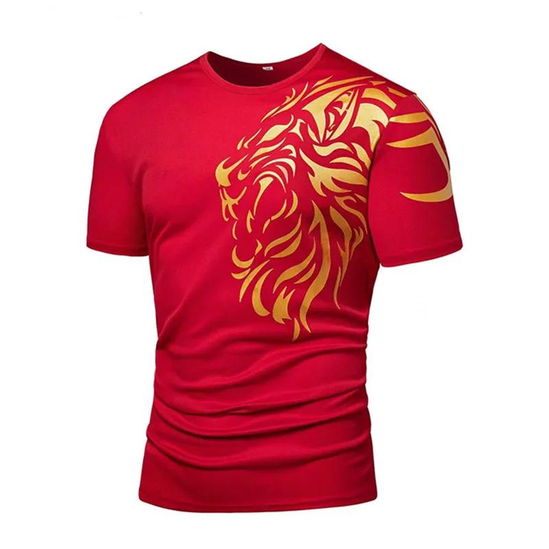 Men's T-Shirts 3d Fashion Tiger Print Short Sleeves Round Neck Casual Comforts Outdoor Basketball Jogging Sportswear Tops