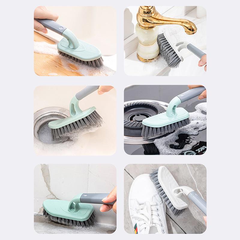 Cepillo de suelo para baño, lavado de pared, azulejo de inodoro, ranura para esquina, Herramientas de limpieza
