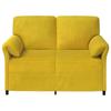 2 Seater Sofa Yellow 138 X 83 X 95 Cm Velvet