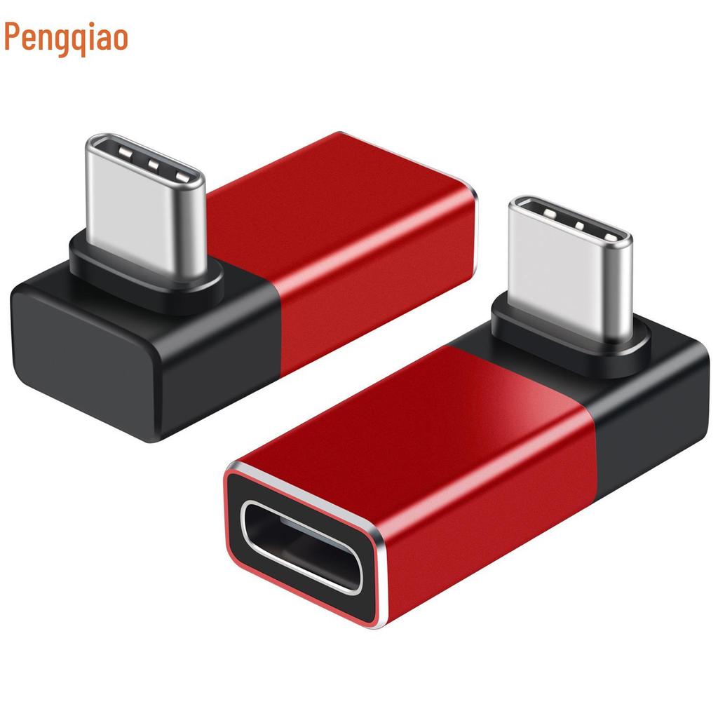 USB4 To USB-C 90-Degree Elbow Adapter, 40Gbps, Thunderbolt 4 Compatible, Male To Female Extension for Mobile Phone and Computer.