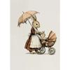 Vintage Style Easter Rabbit Posters Frameless Prints Canvas Painting Wall Art Pictures Home Room Antique Nursery Decoration