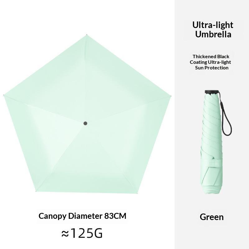 2 In 1 UV Block Pencil Umbrella Ultra Light Sun Protection Compact Folding for Summer Outdoor Activities