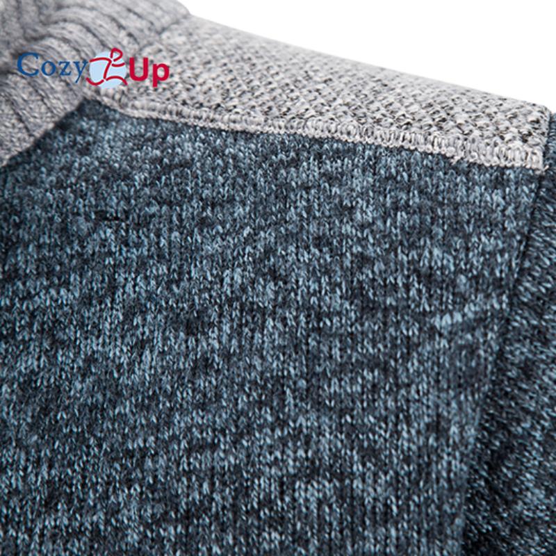 Útulný svetr s límečkem na podzim a zimu zahuštěný sametovým svetrem