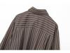 European & American Style Women's Long Sleeve Batwing Striped Shirt