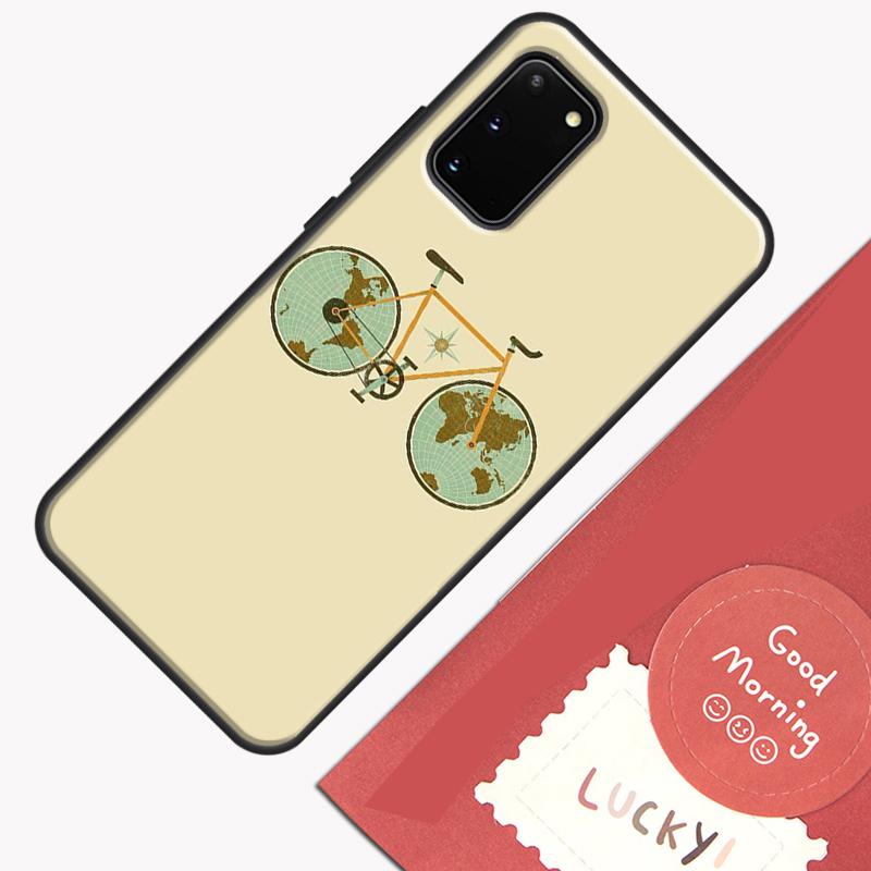 Bike Cycling Art Case For Samsung Galaxy S22 S21 S23 Ultra Note 20 S8 S9 S10 Note 10 Plus S20 FE Back Cover