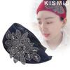 Fashion Big Flower Cotton Print Broad Brim Hair Hoop Breathable Simple Anti-skidding Headband 5 Color Options