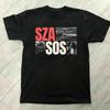 Sza Sos Muziekalbum Zwart T-shirt Katoen Voor Ub306