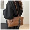 Women PU Leather Shoulder Bag Vintage Large Capacity Handbag Multi Functional Commuting Tote Bag High Looks Women's Bag