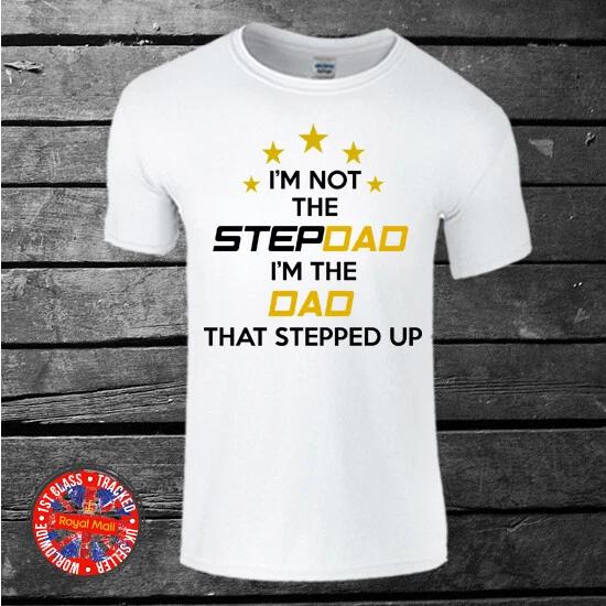 Father s Day Stepdad T-shirt Dad Daddy Gift Men s Present Family 4XL