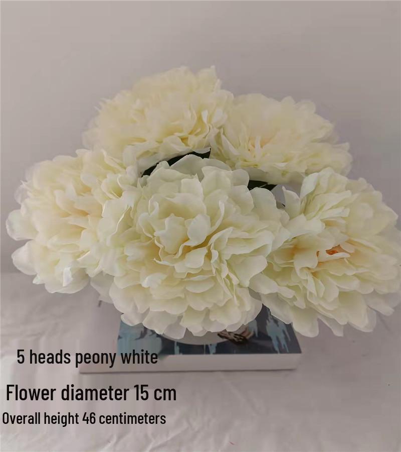 Pfingstrose Seidenblumenstrauß, 8 Köpfe - Künstliche Dekoration für Wohnzimmer & Hochzeit, Kostenloser Versand